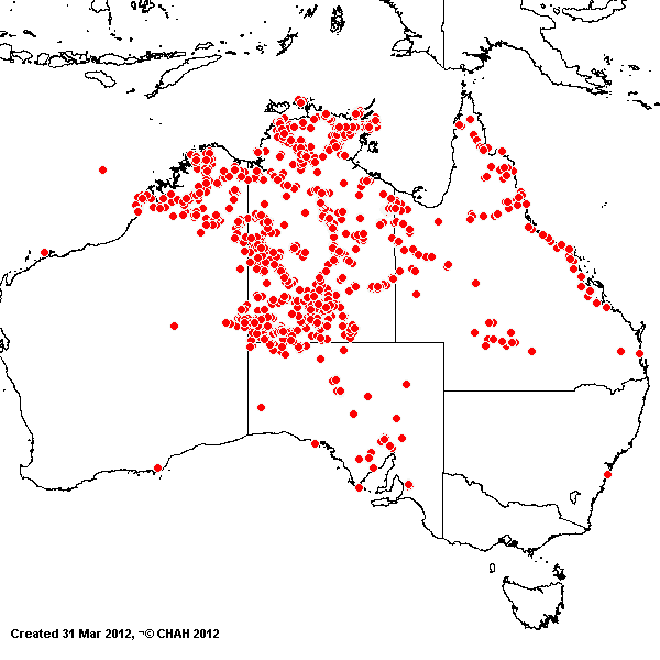 Map of collecting locations for John Maconochie