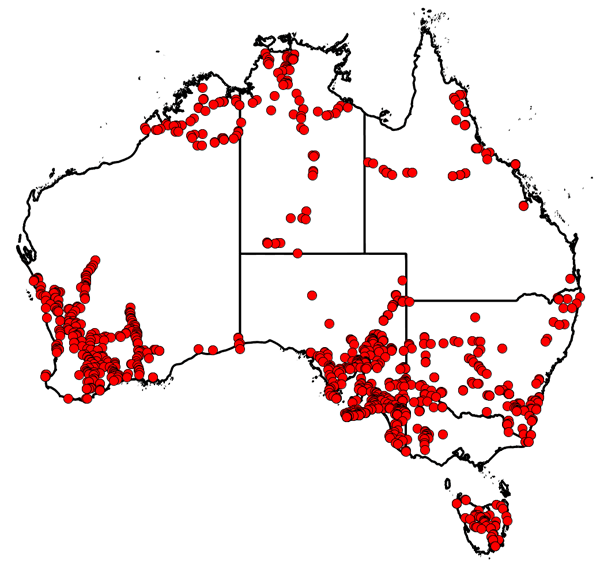 Judy West collection map
