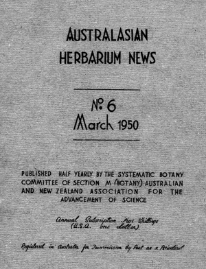 Australasian Herbarium News, cover, March 1950