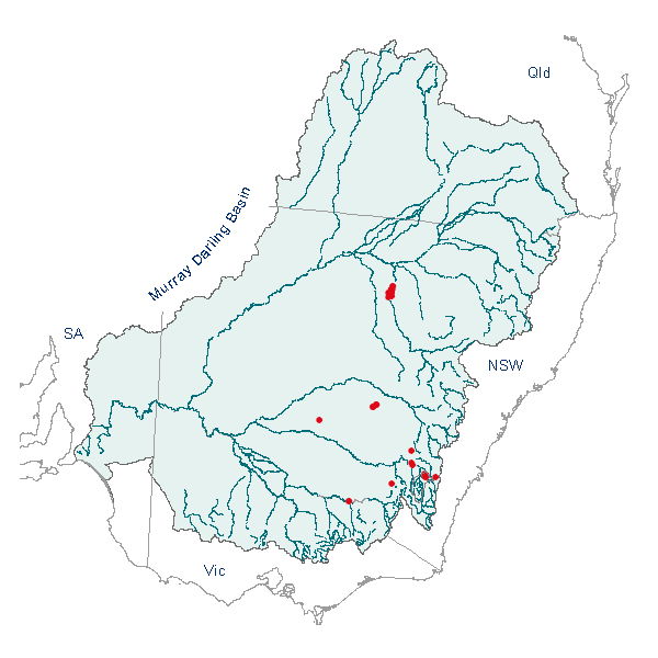 Chelidae distribution map