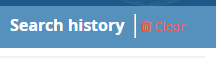 Search history button