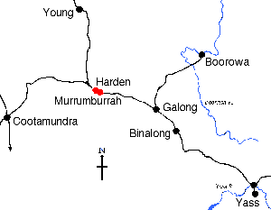 map of Harden