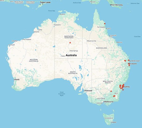 collecting locality map for 'XXXX'