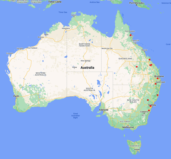 collecting locality map for 'Walsh, G.'