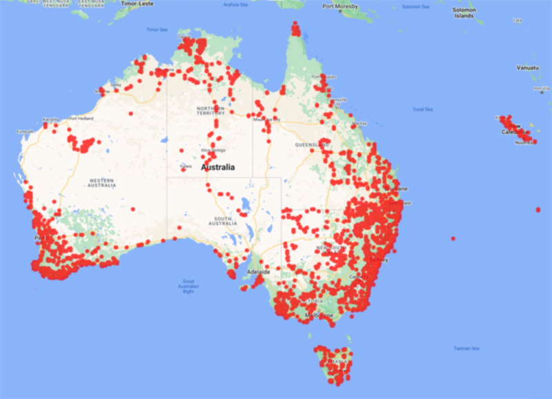 collecting locality map for 'Wilson, K.L.'