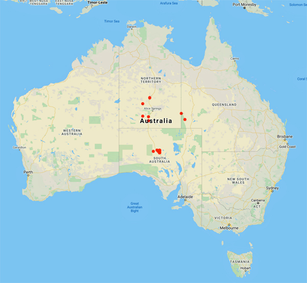 collecting locality map for 'Winnecke, C.'