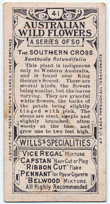 cigarette card back