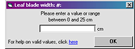 Numeric dialog box