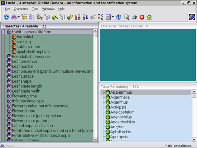 Screen with habit character open