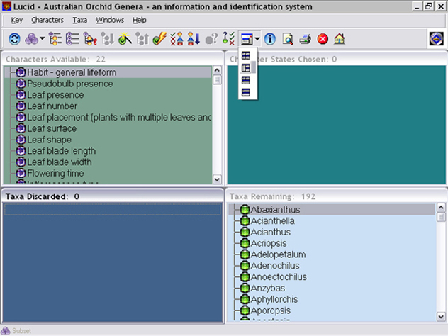 Screen of window arrangement options