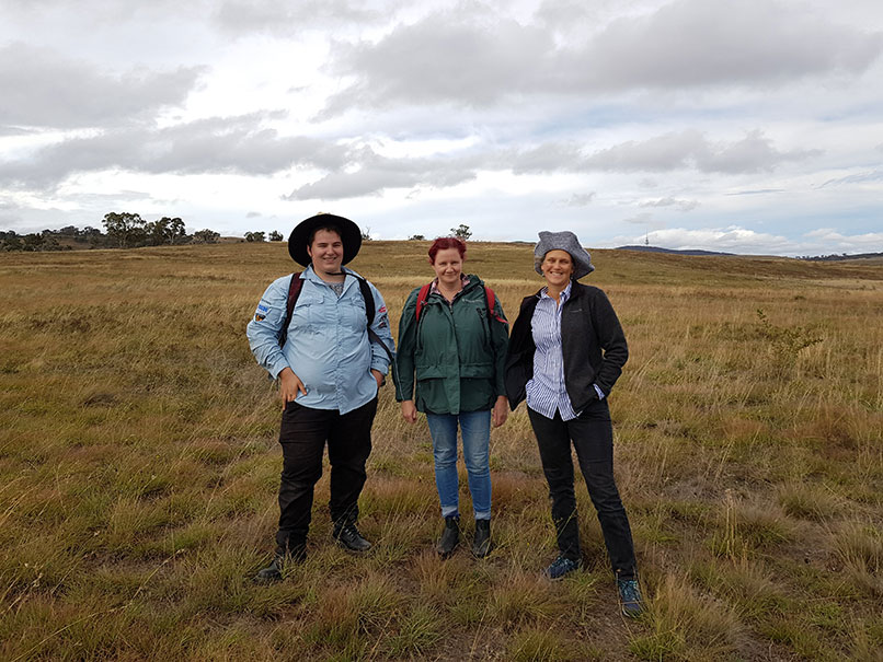 Group working in Kama Nature Reserve grasslands